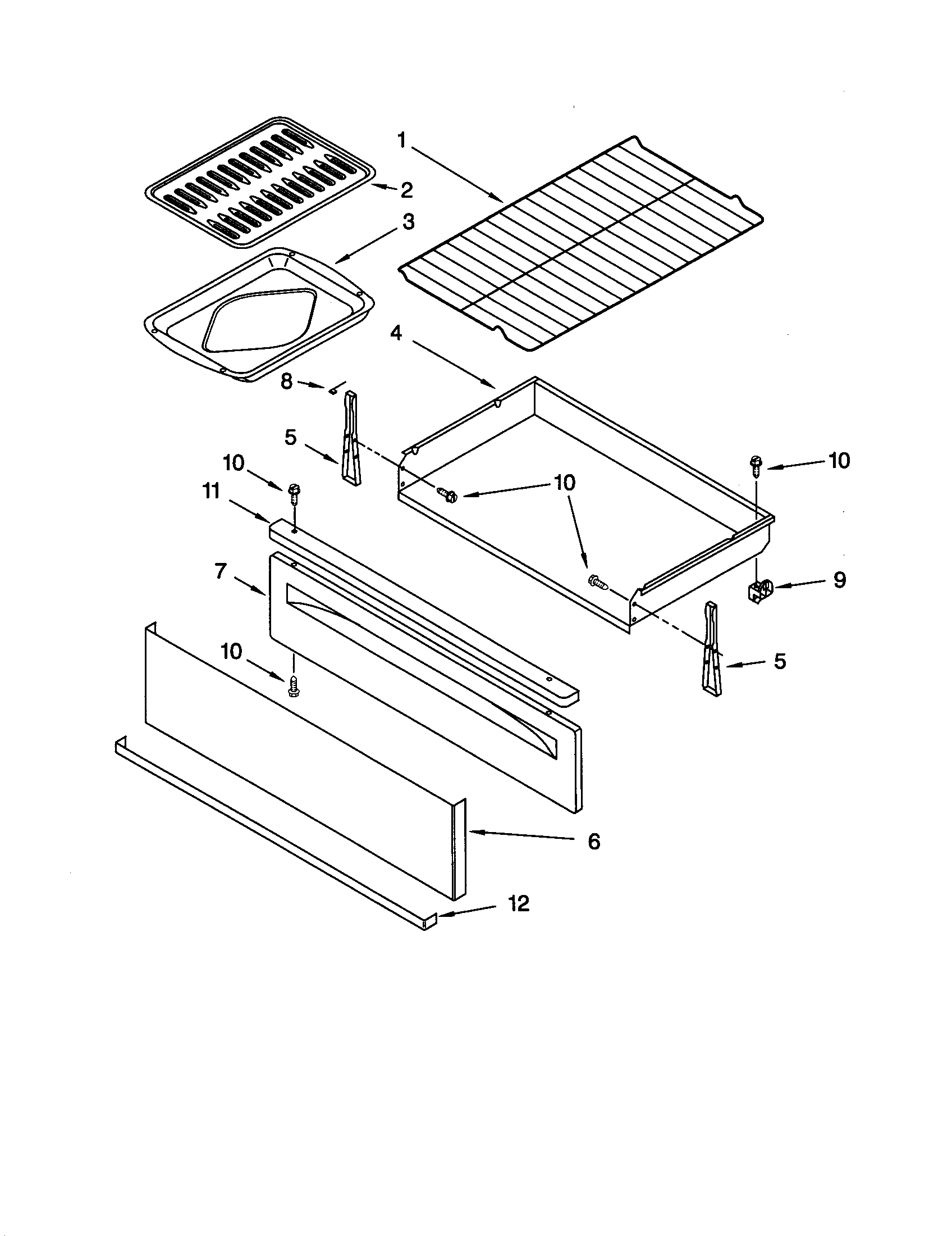 Drawer and broiler
