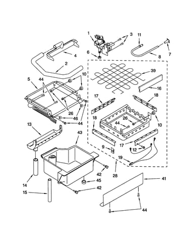 Evaporator and ice cutter grid
