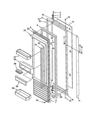 Refrigerator door
