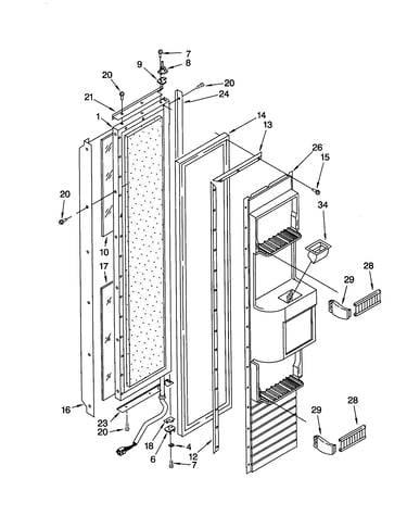 Freezer door