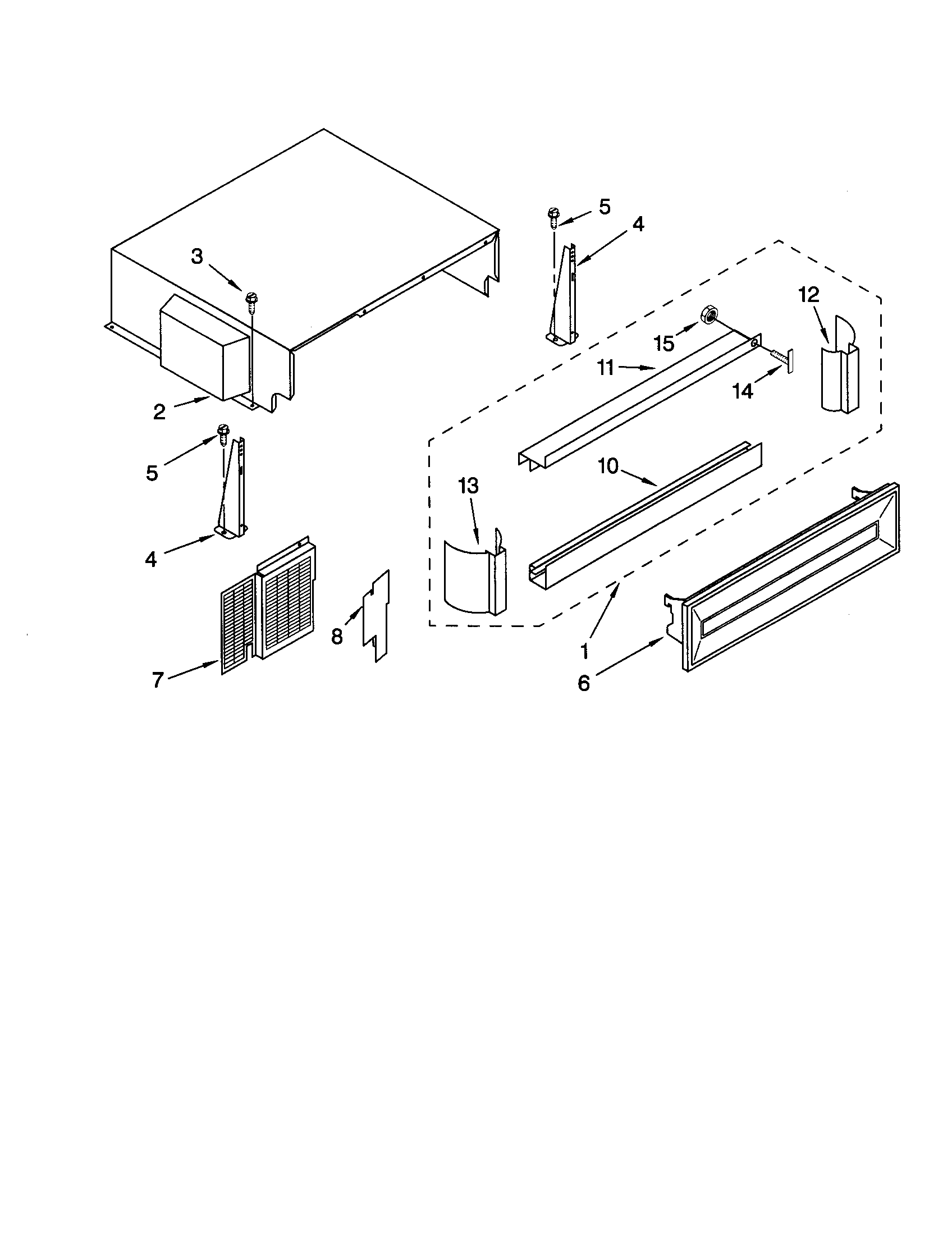 TOP GRILLE AND UNIT COVER