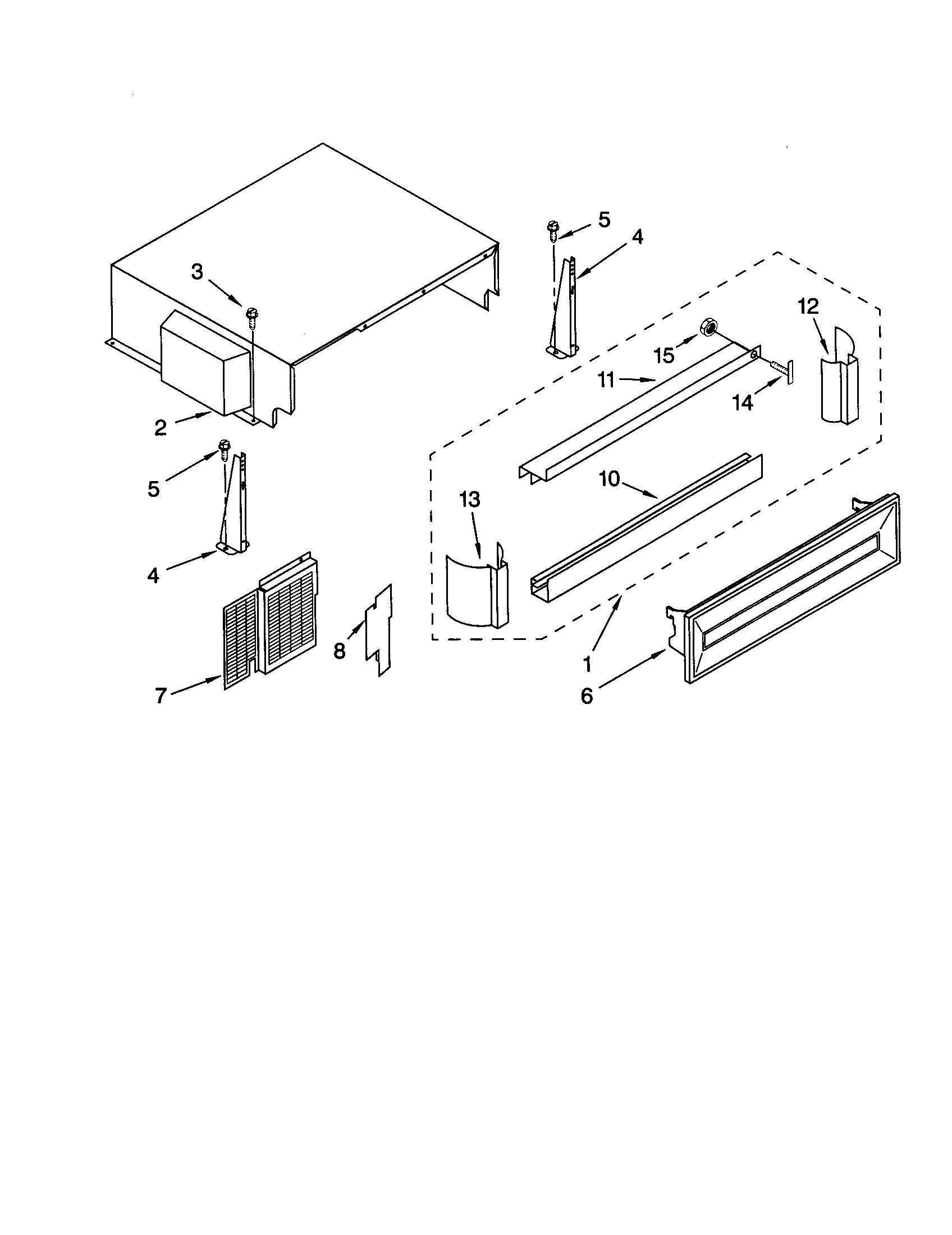 TOP GRILLE AND UNIT COVER