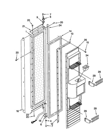 Freezer door