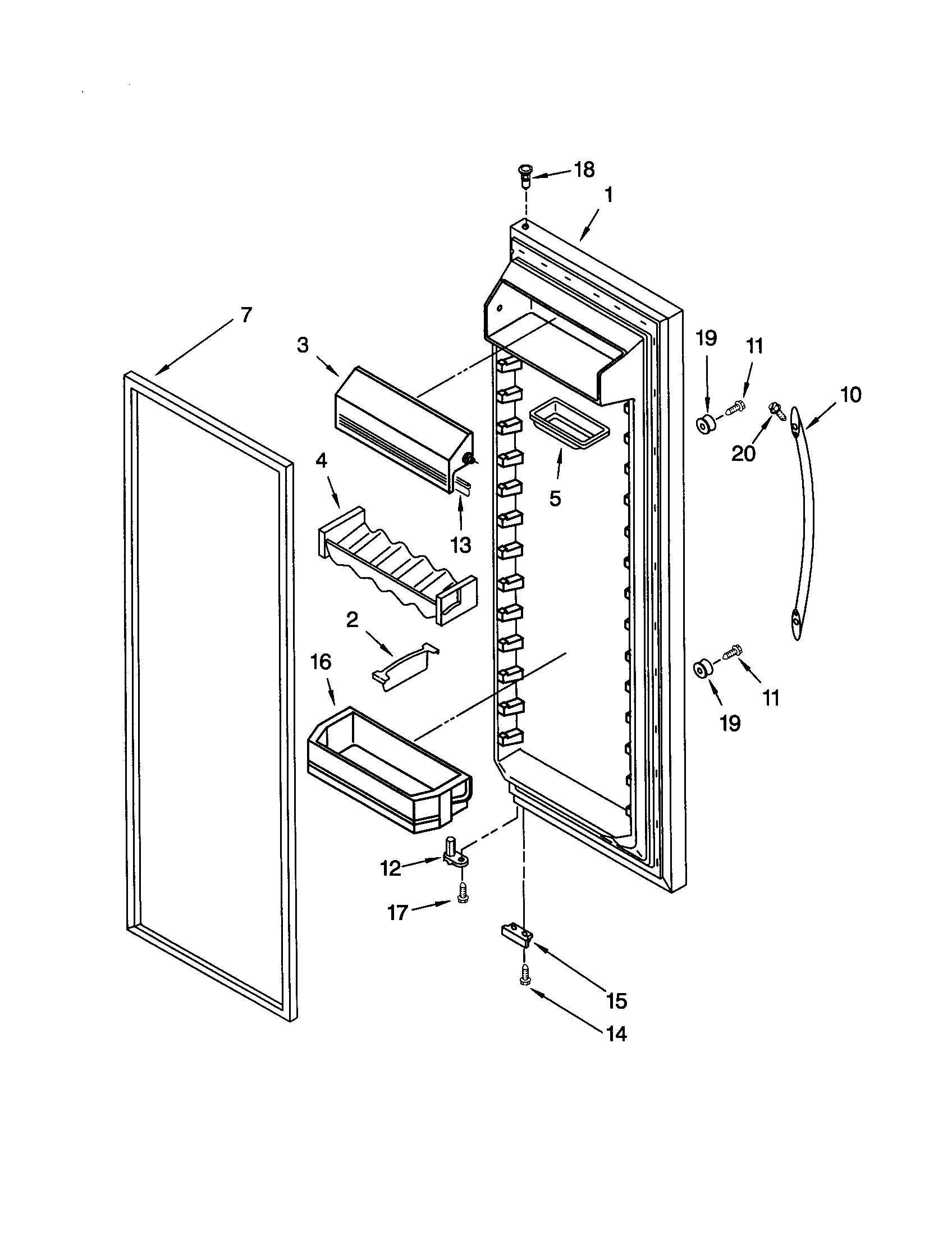 Refrigerator door