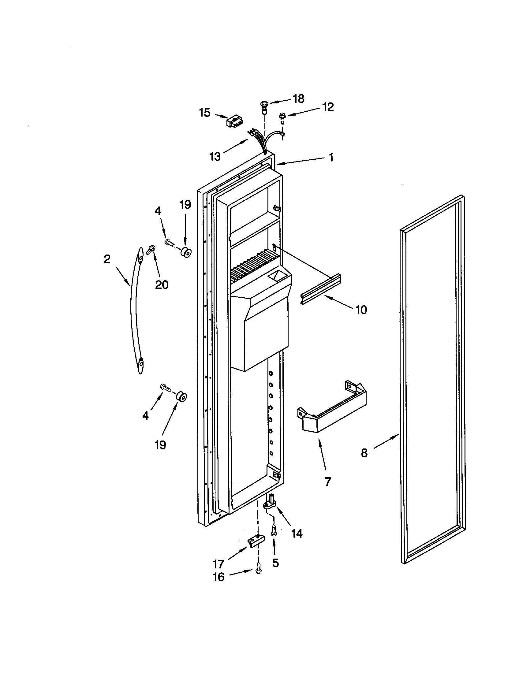 Freezer door