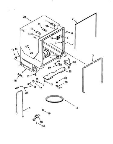 Tub and frame