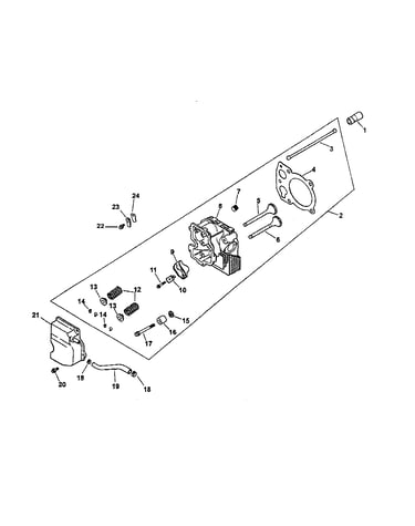 Cylinder head, valve and breather