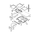 Maytag MTF2455ERW shelves and accessories diagram