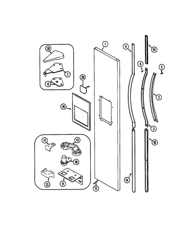 Freezer outer door