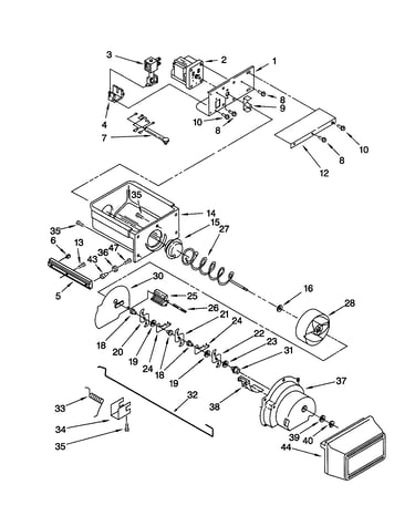 Motor and ice container