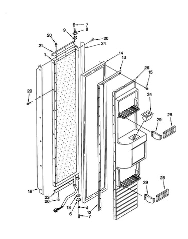 Freezer door