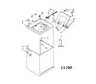 Kenmore 11020692001 top and cabinet diagram