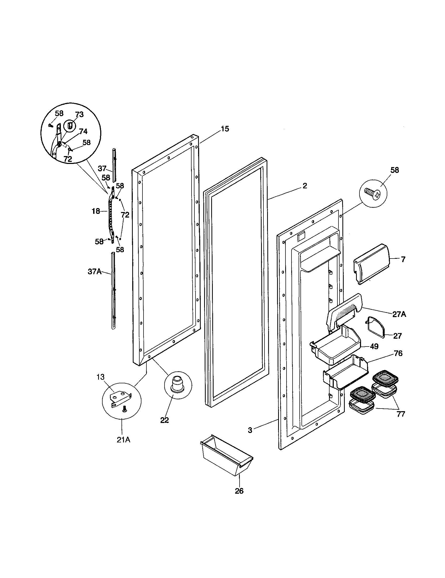 Refrigerator door