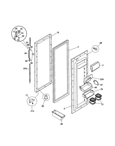Refrigerator door