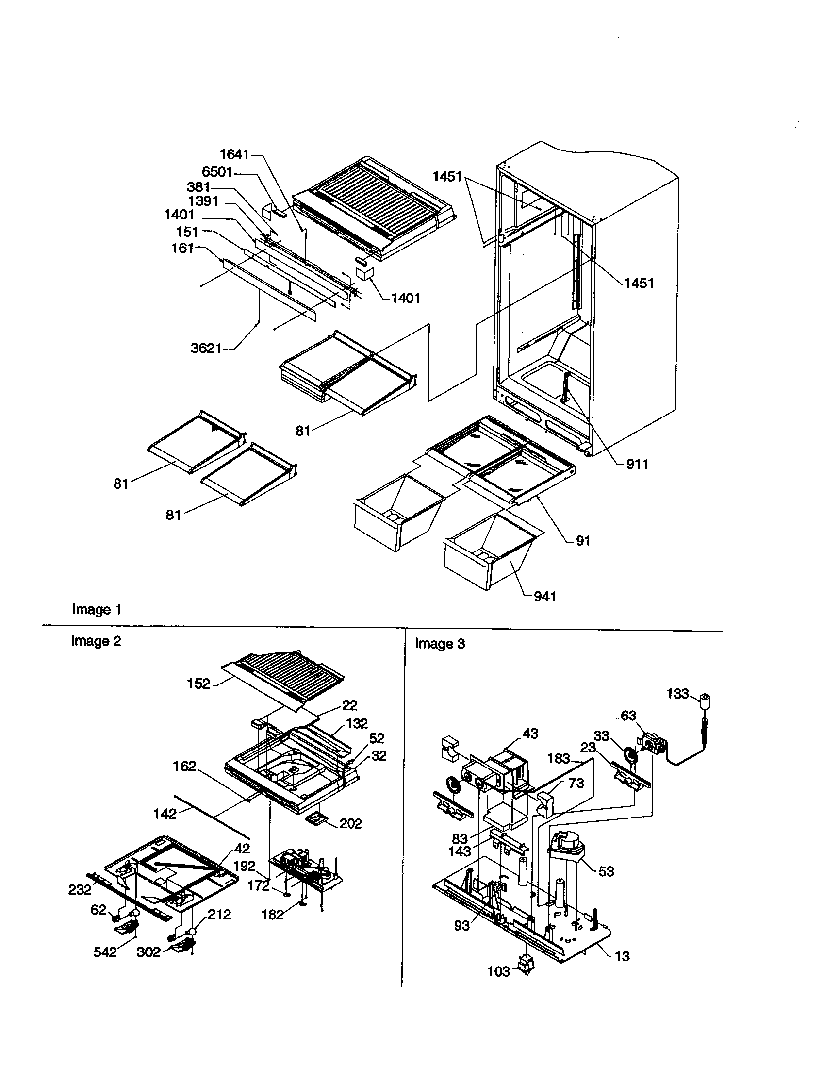 Interior cabinets/drain block
