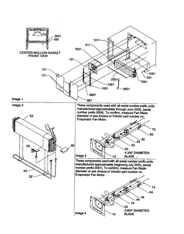 Evaporator/evaporator fan motor