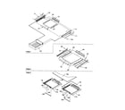 Amana TH21V2C-P1315906WC shelving and crisper frame diagram