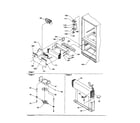 Amana BX21VE-P1325014WB evaporator/freezer control assembly diagram