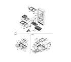 Amana BX21VE-P1325014WB shelving assembly diagram