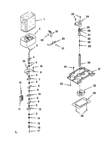 Motor and ice container