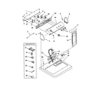 Whirlpool LEQ8800JQ1 top and console diagram