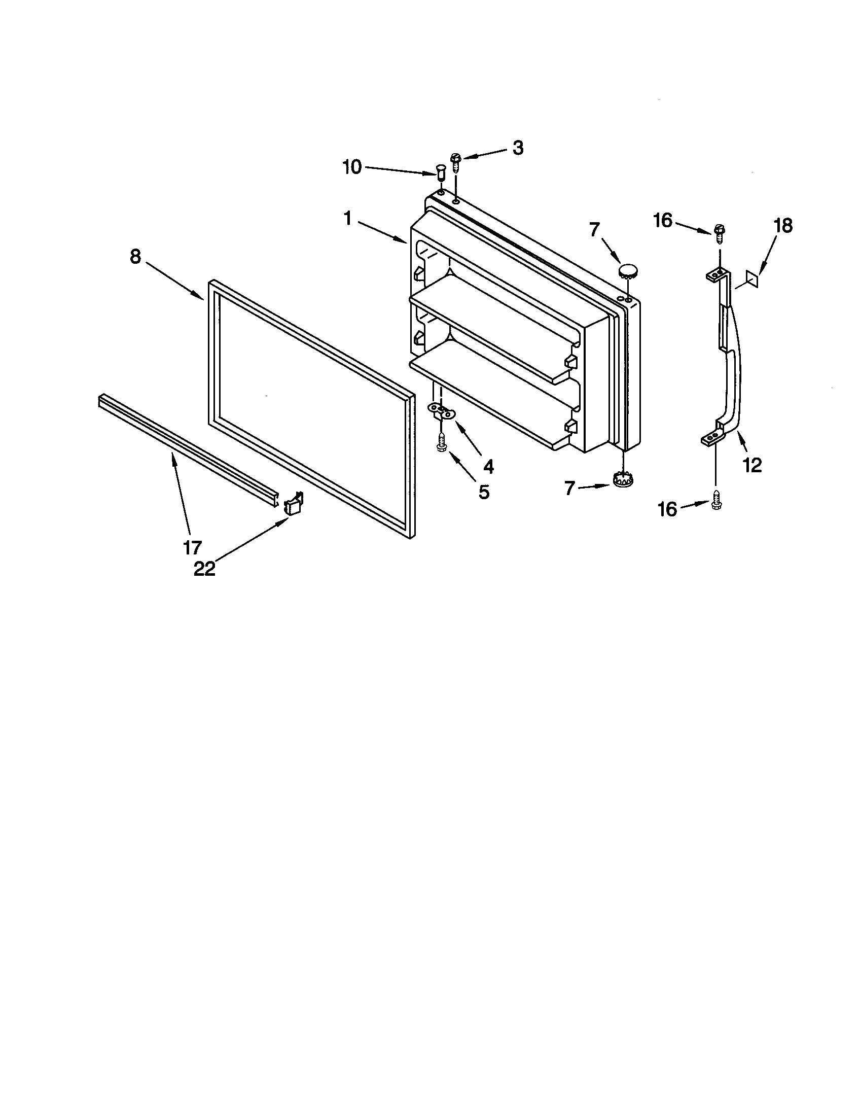 Freezer door