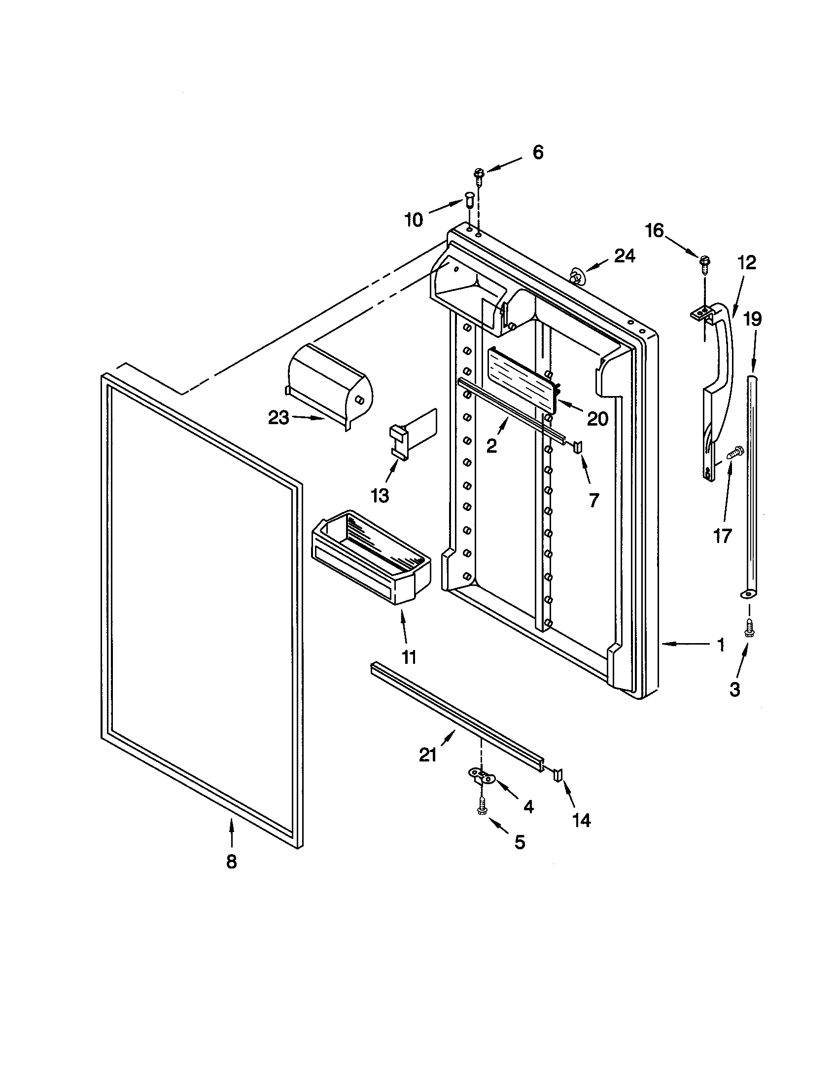 Refrigerator door