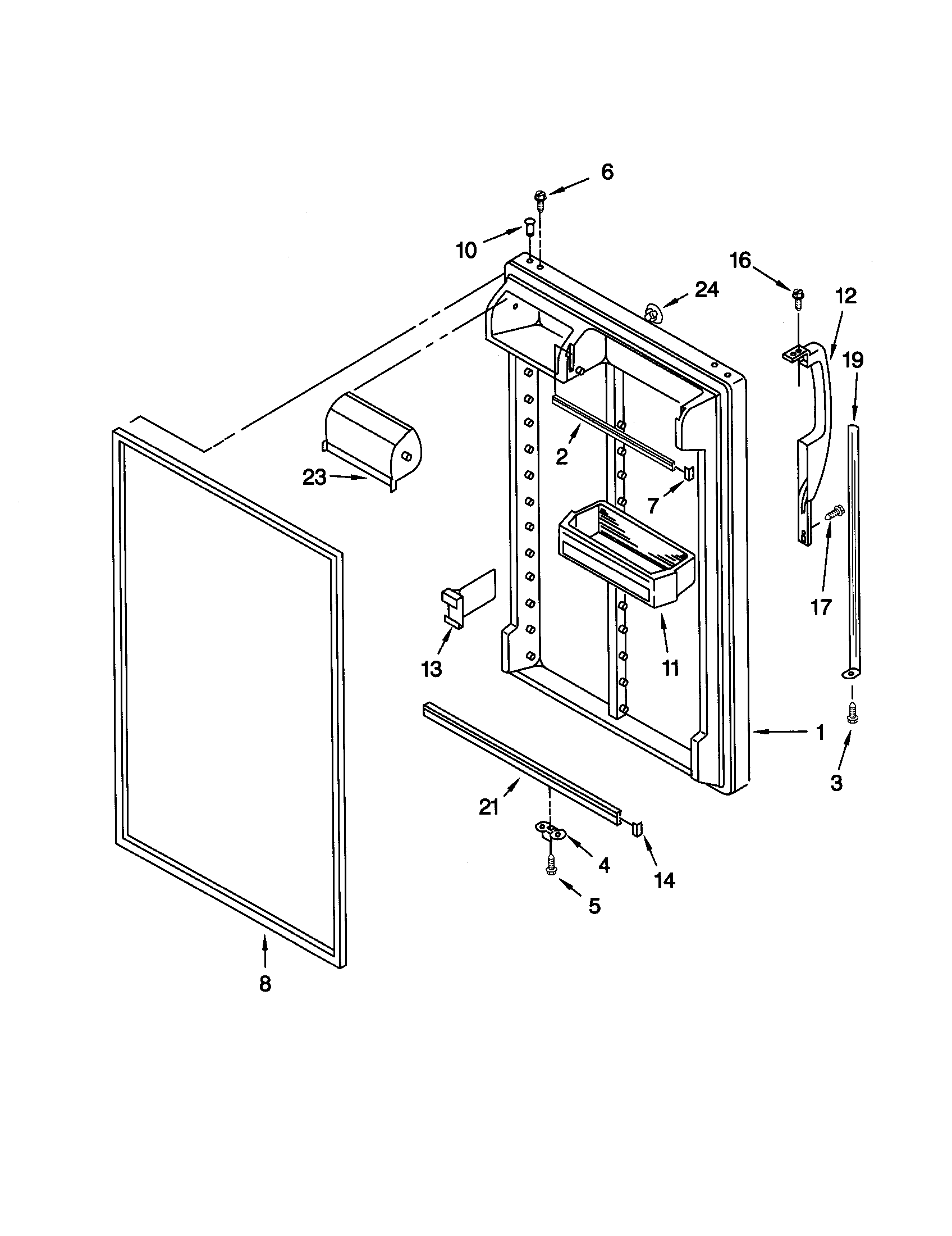 Refrigerator door
