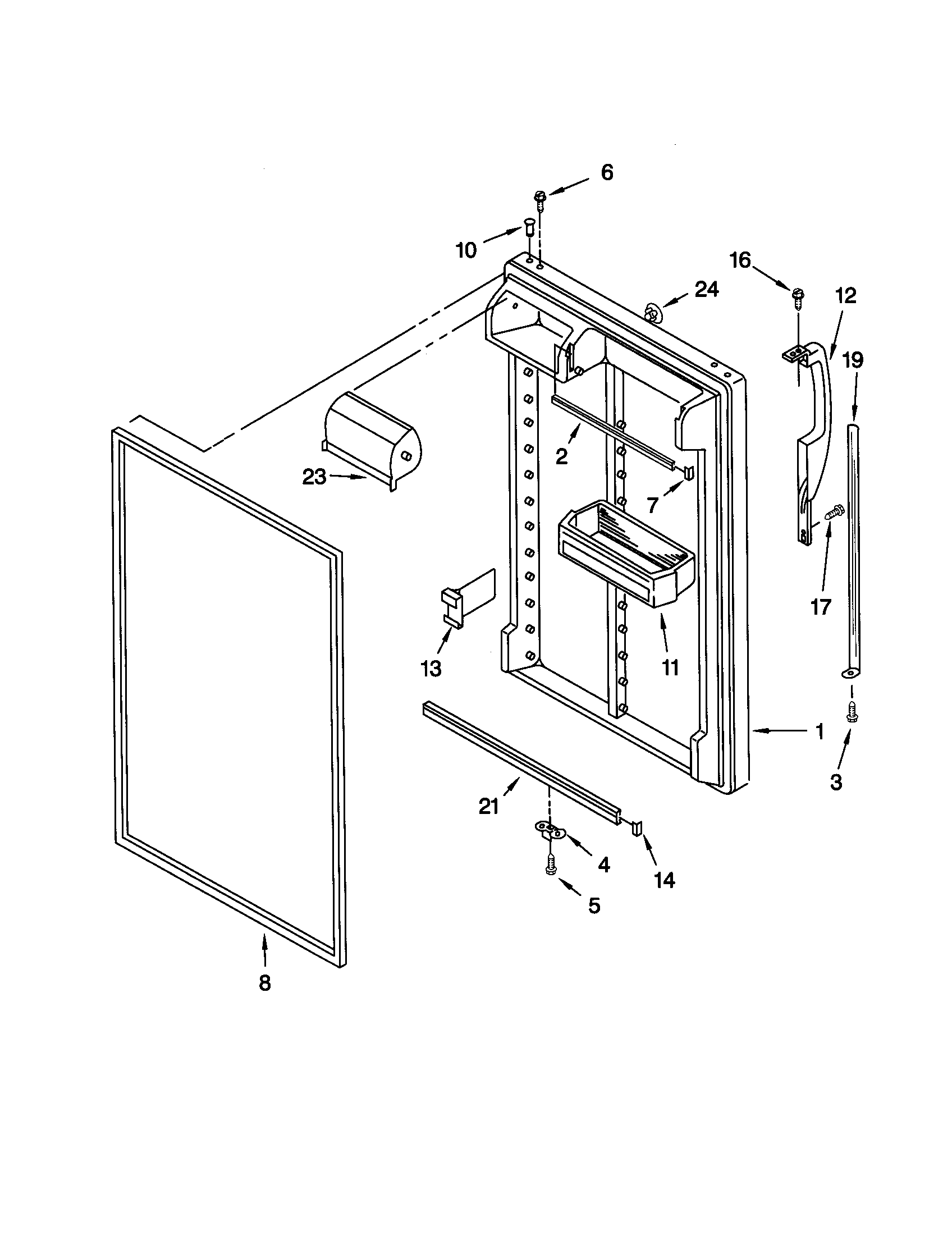 Refrigerator door