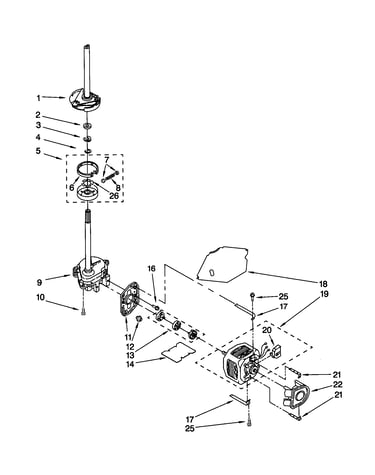 Brake/clutch/gearcase/motor/pump