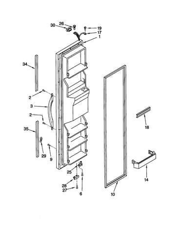 Freezer door