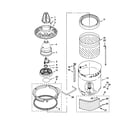 Kenmore Elite 11021064001 washplate, basket and tub diagram