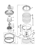 Washplate, basket and tub