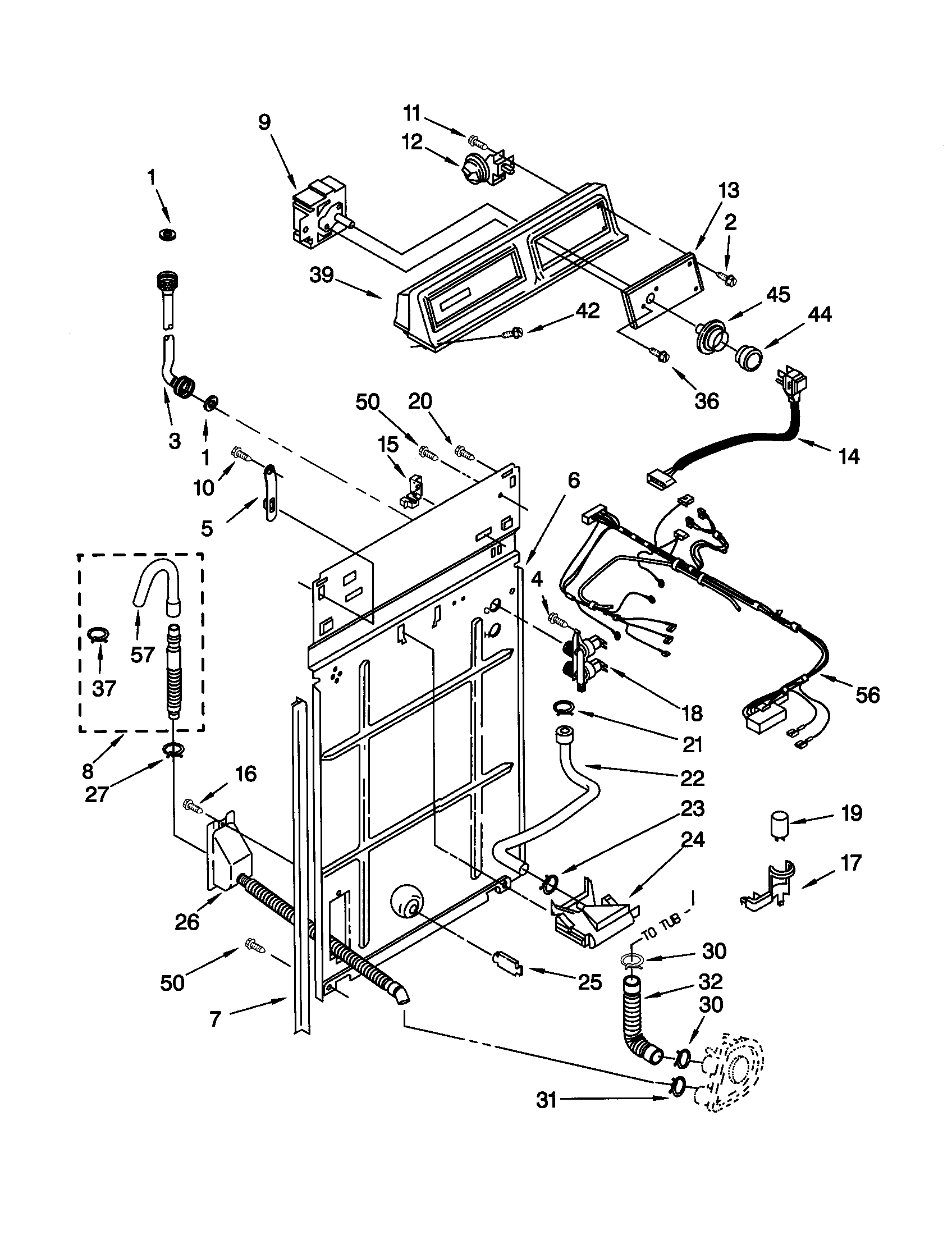 Control and rear panel
