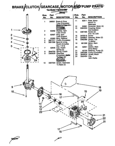 Brake/clutch/gearcase/motor/pump