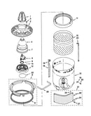 Washplate, basket, and tub