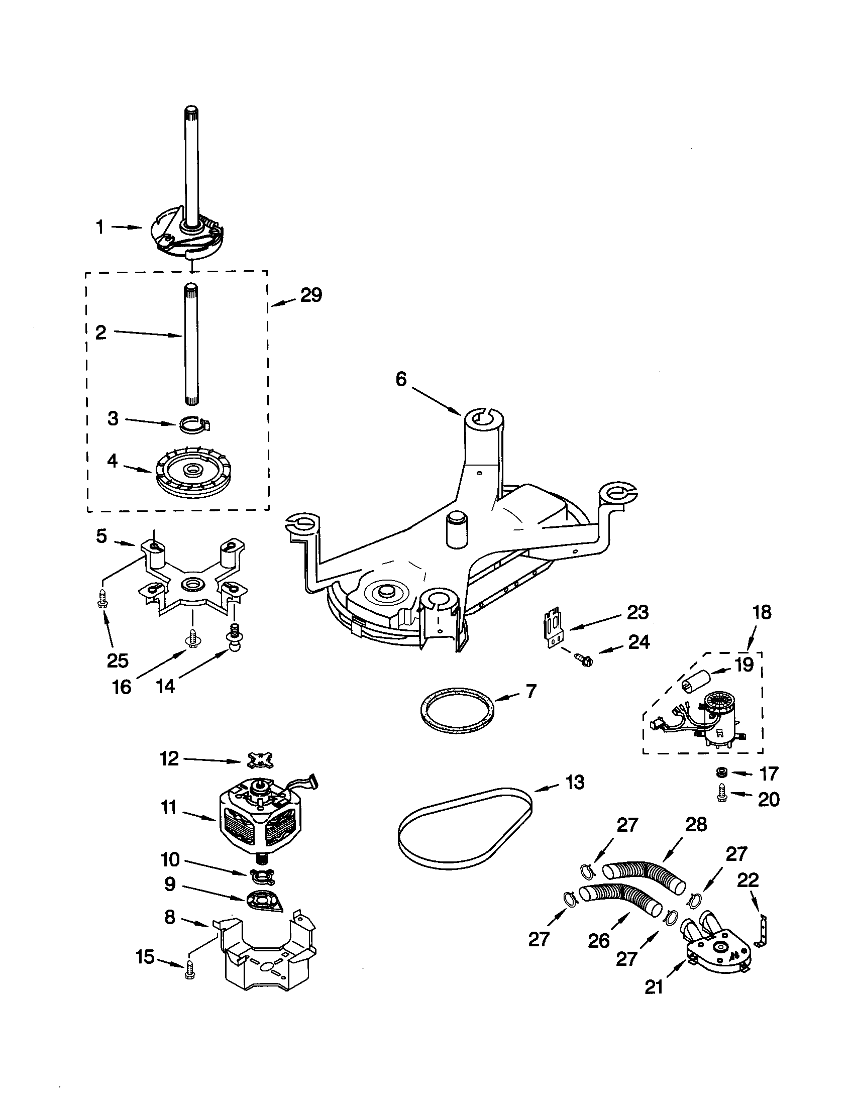 Brake, motor and pump