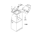 Kenmore 11026294695 top and cabinet diagram