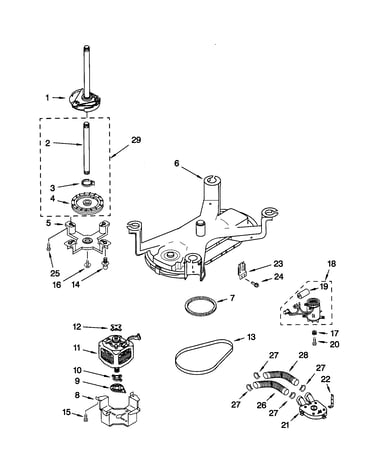 Brake, motor and pump