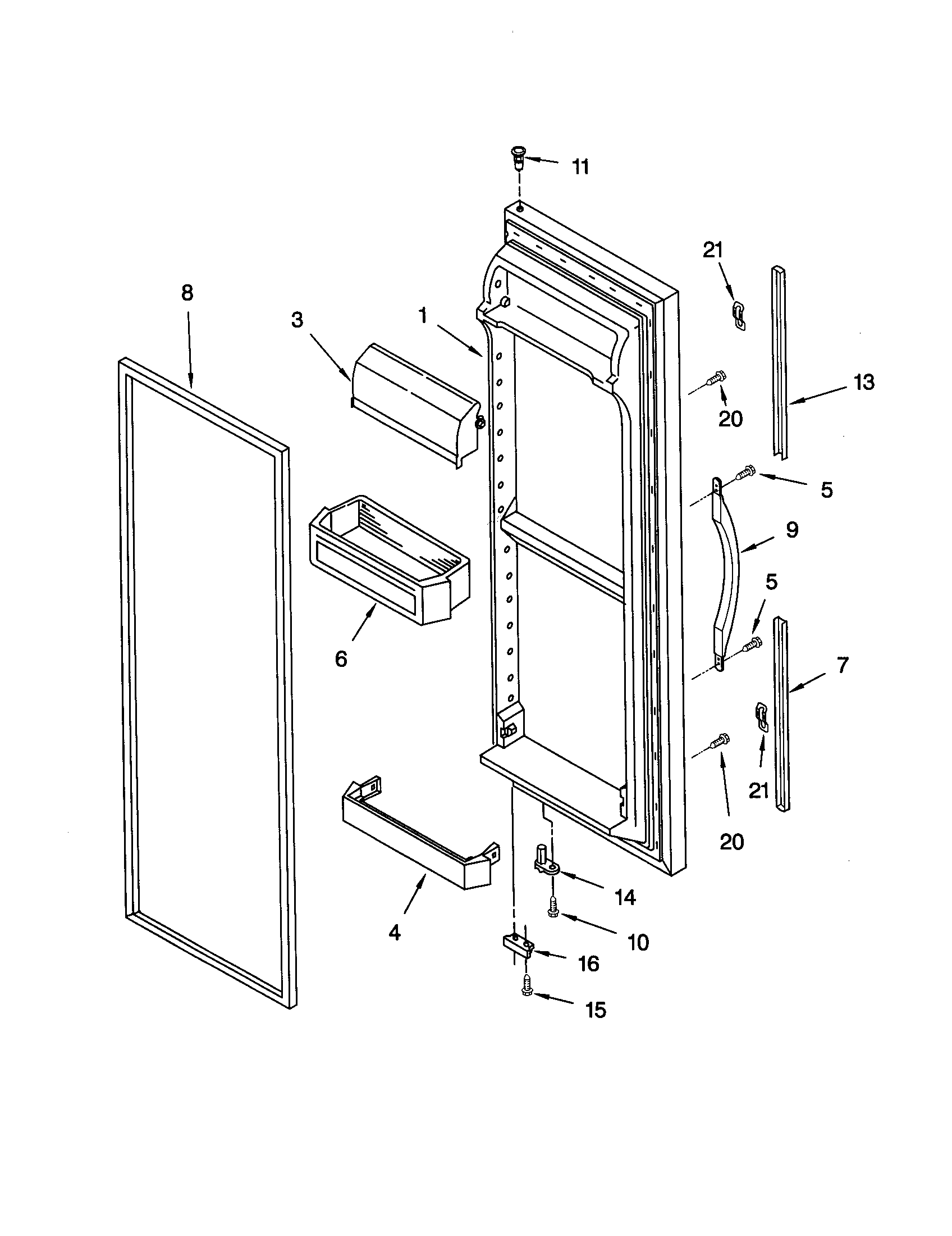 Refrigerator door