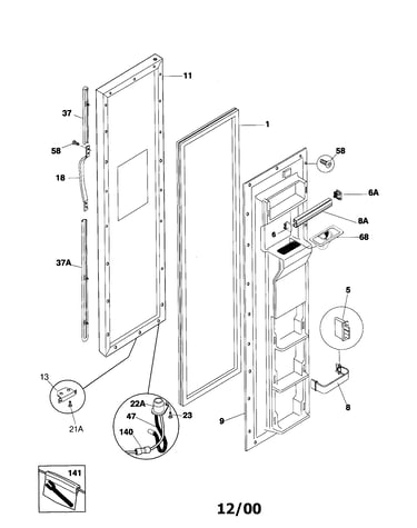 Freezer door