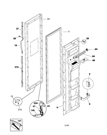 Freezer door