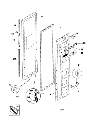 Freezer door