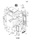 Cabinet liner and door