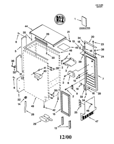 Cabinet liner and door