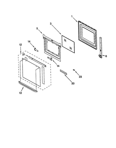 Lower oven door