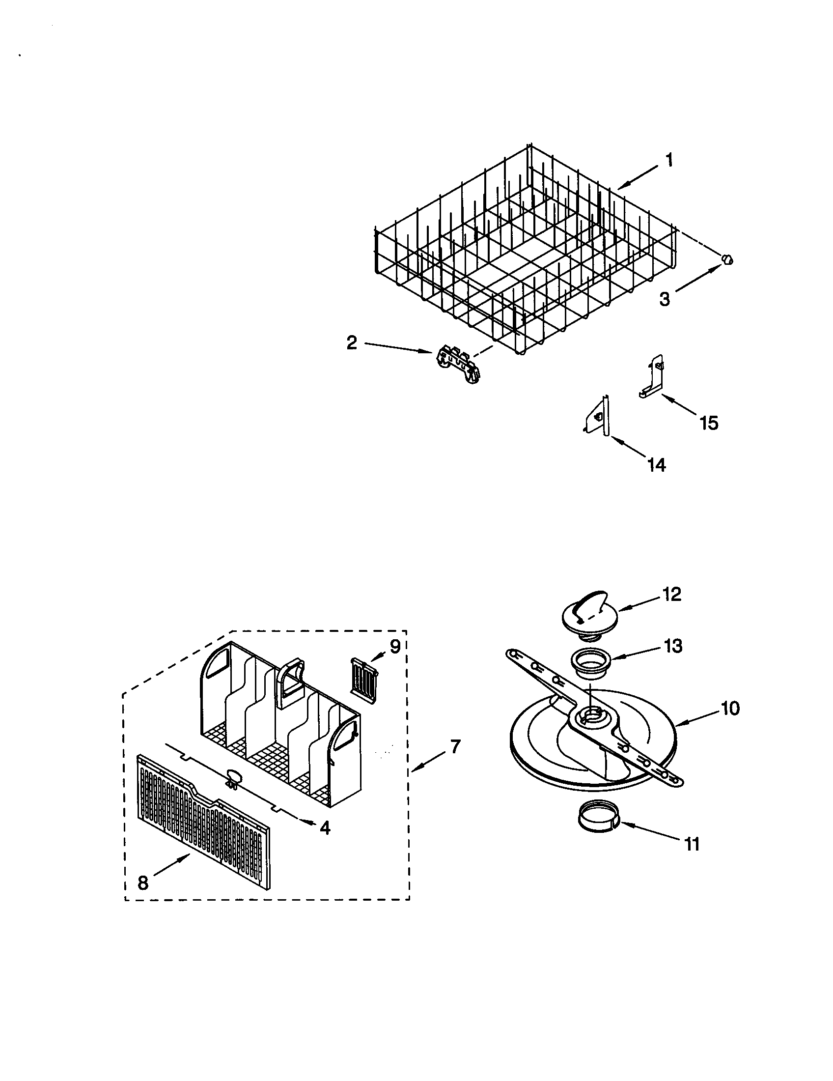 Lower dishrack