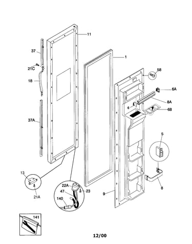 Freezer door