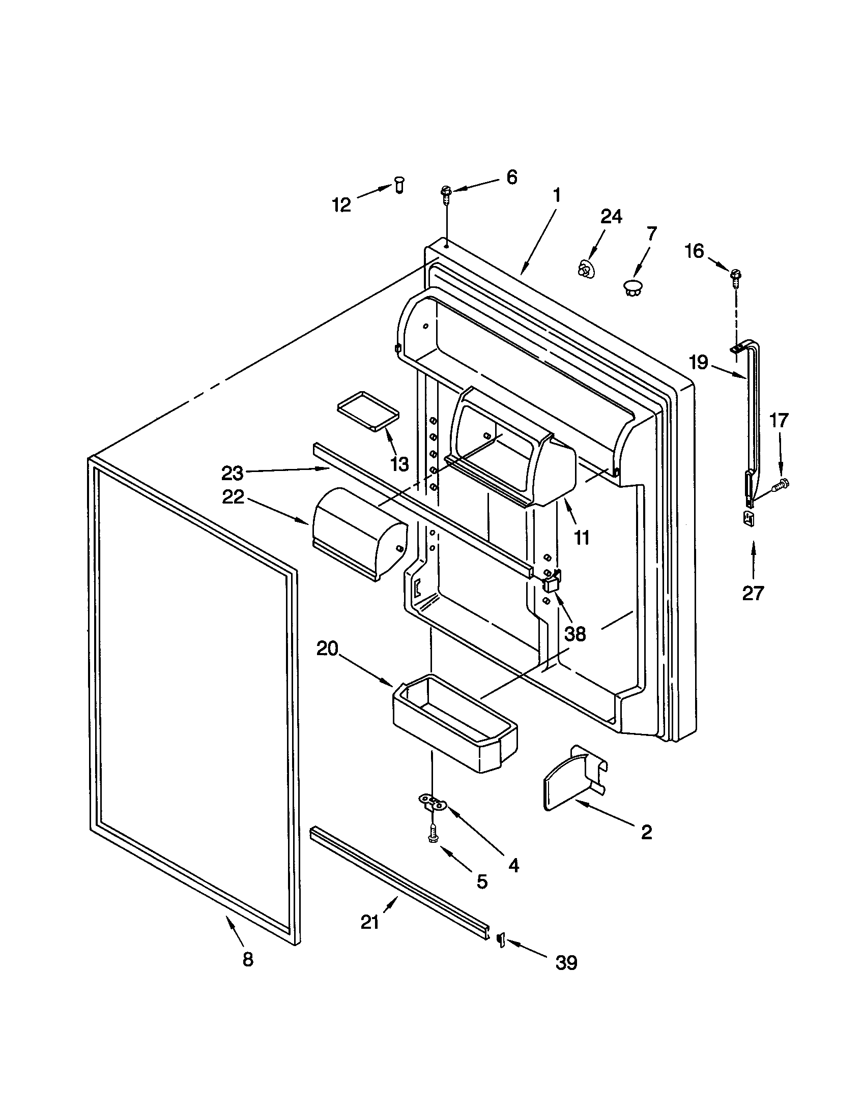 Refrigerator door