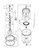 Agitator, basket and tub